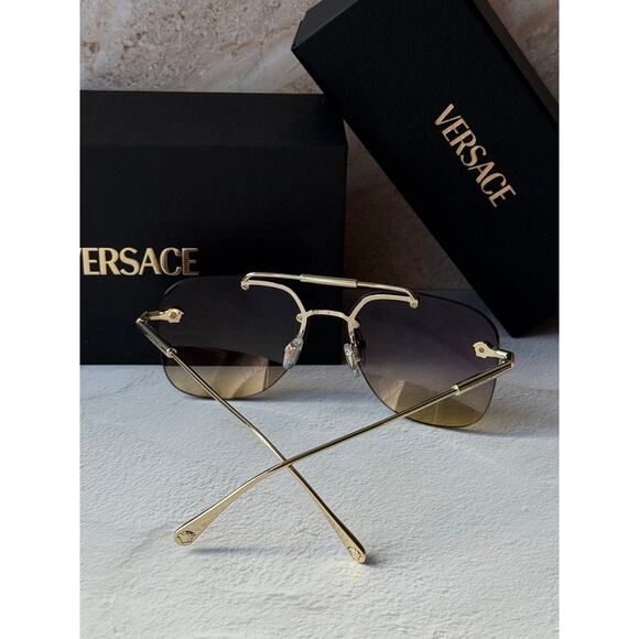 NEW Versace VE2296 Aviator Sunglasses in Gold Violet main image 6